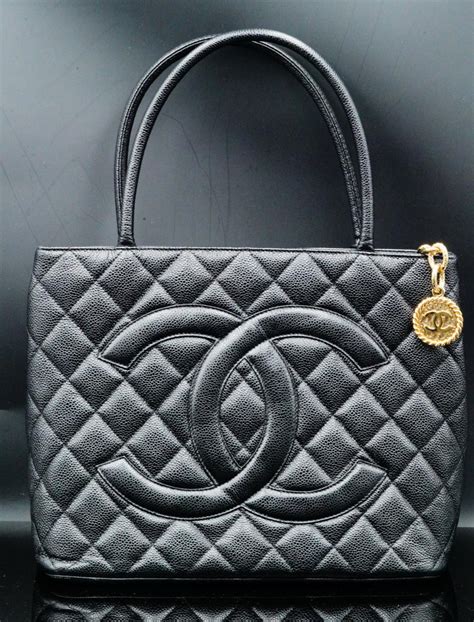 chanel purse caviar leather|CHANEL Caviar Quilted Medallion Tote Black .